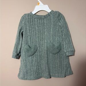 Cozy Green Knit Baby Girl Top
